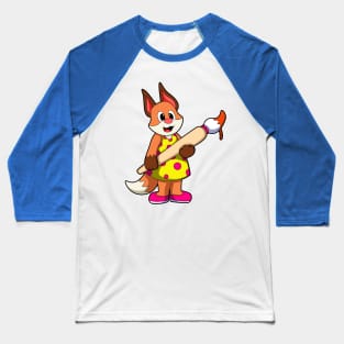 Fox as Painter with Brush & Paint Baseball T-Shirt